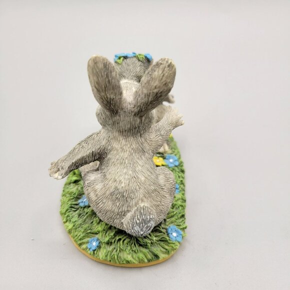 Charming Tails Love Blooms Figurine Bunnies Ltd Edition 87/862 Silvestri AS IS - Picture 4 of 7